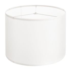 Drum Lamp Shade 13 x 13 x 10 inches Medium Round Lampshade (Off-white Linen)