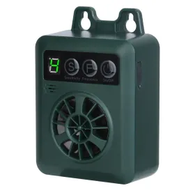 Ultrasonic Anti-barking Device 49.2Feet Sensing Sonic Bark Deterrent With 4 Ultrasonic Frequency Levels 4 Sensitivity Levels Indoor Outdoor Dog B (Color: Green)
