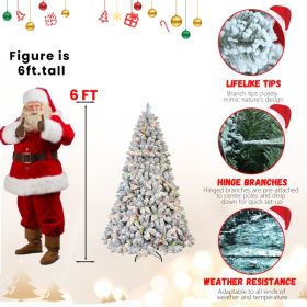 PVC Christmas Tree, Christmas Decorations, With Colored Lights (Option: 6ft)