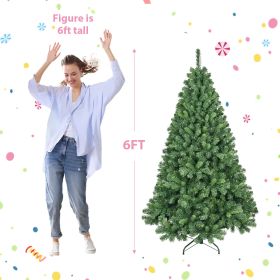 PVC Christmas Tree, Christmas Decorations, With Lights (Option: 6ft)