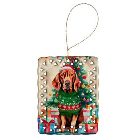 Vizsla Christmas Porcelain Ornament Christmas Tree Hanging Decorations for Home Christmas Holiday, Rectangle, Gift, Multicolor (Default: Default)