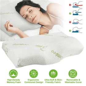 Bamboo Memory Foam Sleep Pillow (Option: Style1)
